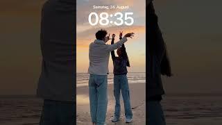 Süße Hintergrundbild Idee am Strand  #liebe #sonnenuntergang #pärchenvideo #shorts #freundin