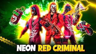 RED CRIMINAL IS Back! NEON CRIMINAL BUNDLE GAMEPLAY - BADGE99 -GARENA FREE FIRE
