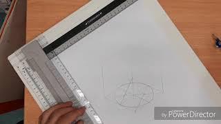 How to draw an Isometric Circle - 0003 IGCSE / GCSE D&T Graphic Products Revision
