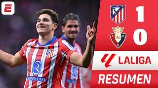 ATLÉTICO DE MADRID ES EL LÍDER DE ESPAÑA. Venció 1-0 al Osasuna con GOL DE JULIÁN ÁLVAREZ | La Liga