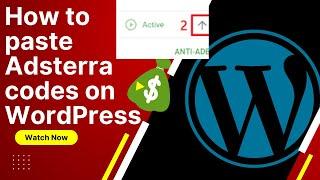 How To Setup Adsterra Codes On WordPress Website