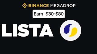 LISTA Megadrop || Binance Web3 Wallet 2nd Megadrop || Earn $30-$100