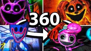 360° Poppy Playtime ALL JUMPSCARES CHAPTER 1 2 & 3