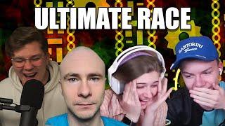 EVW Challenged Us To THE MOST CHAOTIC GEOMETRY DASH RACE!