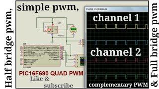 PIC16F690 PWM OUT | full bridge | half bridge output