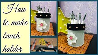 How to make brush holder | DIY | Recycle Tin | creativity | Artista by nimii