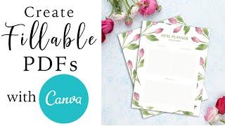 How To Create a Fillable PDF in Canva - Canva Tutorial