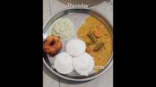 South Indian Dinner Recipes 7 Days Dinner Ideas #shots #youtubeshorts #food #indianrecipes