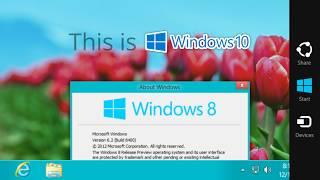 Windows 10 Transformed Into Windows 8 Release Preview (MetroVB RP Demo)