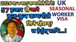 UK Seasonal Work | 7 वटा कम्पनीले लिने | UK Seasonal Work 2024 | 57 हजार लैजाने | Sagar Raii |