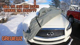 TEST VIDEO: Will my new car cover surive the SNOW? Leader Accessories 5 layer weatherproof car cover