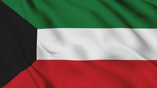 Kuwait flag waving animation / free 4k stock footage / 3-min loop