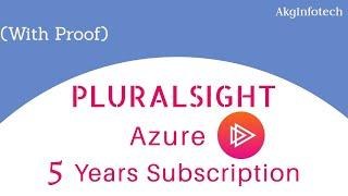 Pluralsight Azure Subscription - Free for 5 Years