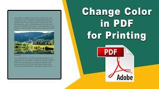 How to change color in pdf for printing using Adobe Acrobat Pro DC