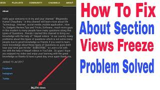 How To Fix YouTube About Section Views Freeze