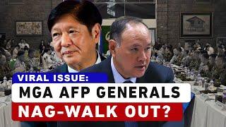 Viral Issue: Mga AFP Generals Nag Walk out Diumano sa Command Conference ni PBBM?