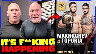 Dana White BREAKS SILENCE on Topuria vs Makhachev in SUMMER, Ankalaev FACES BACKLASH before UFC 313