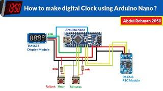How to make Digital Clock using Arduino Nano and DS3231 RTC Module display on TM1637 7 segment