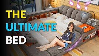 The Ultimate Bed With Built In Massage Chair, Speakers, and Desk