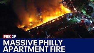 Dozens displaced after fire at four-story apartment building in Northeast Philadelphia