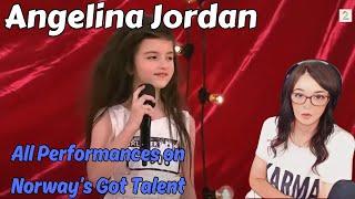 Angelina Jordan - All Performances on Norway’s Got Talent | REACTION | First Time Hearing