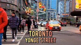 Toronto  Saturday Yonge Street Downtown Walking Tour Canada 4k