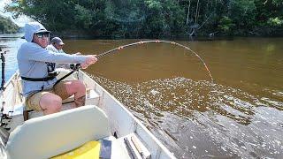 We Fished a 100 FOOT HOLE IN THE AMAZON!! (You won't believe what lives in it)