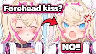 Mococo was about to give us a forehead kiss, but...