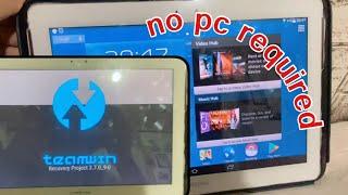 Install TWRP Custom Recovery on Samsung Galaxy Tab using Flashify Tool (WITHOUT COMPUTER) | Dae Vid