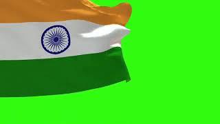 Green screen with India flag