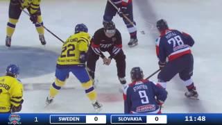 2017-04-09 Broze Medal Game. SLOVAKIA vs SWEDEN. World Legends Hockey League. Superfinal 2017