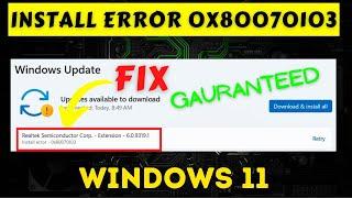 Windows update Install error 0x80070103 fix in Windows 11