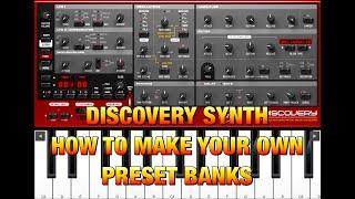 Discovery Synth - How To Make Your Own Preset Banks & Create & Save Patches - iPad Tutorial