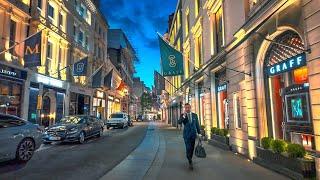 A Night Roaming the Streets of Mayfair, London · Dusk Walk in London · 4K HDR