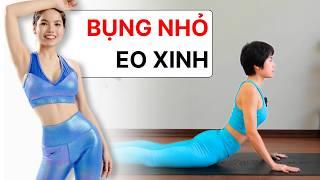 Yoga giảm mỡ bụng (Eo Nhỏ Hơn mỗi ngày) | Hoàng Uyên Yoga