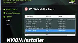 NVIDIA Driver Installation Failed FIXED (2016)