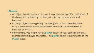 Classes and Objects in Unity.