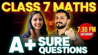 Class 7 Maths Christmas Exam | A+ Important Questions | Exam Winner