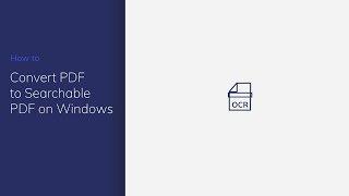 Convert PDF to Searchable PDF on Windows with PDFelement