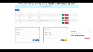 PHP Mysqli CRUD (Create, Read, Update and Delete) using OOP