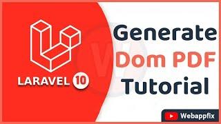 Laravel PDF Generate | Laravel PDF Generator | Laravel 10 Generate PDF File Using DomPDF Tutorial