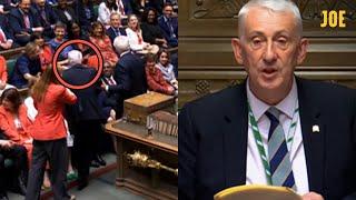 WATCH: Lindsay Hoyle dragged to Speakers' chair after accepting re-election