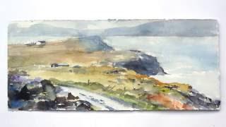 Watercolor demo: Irish landscape plein-air