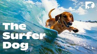This dog can surf!!