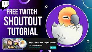 BEST looking FREE Shoutout tutorial for Twitch!!! #twitchtips #tutorial #streaming