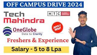 Tech Mahindra Off Campus Drive 2024 | Tech Mahindra Recruitment 2024 | Freshers Hiring 2023 Batch