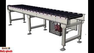 278. Chain Driven Roller Conveyor|| Roller system || Free download 3d models