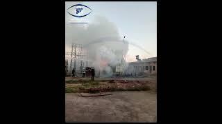 "SOHR camera" captures the effects of the Turkish shelling on the electricity station in Amouda Town