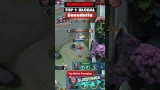 Highlight Top 1 Global Benedetta by Happy dati sad #mlbb #mobilelegends #viral #shorts #benedetta