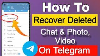 How To Recover Deleted Telegram Chats, Messages, Pictures And Videos || Delete Chat Wapas Kaise laye